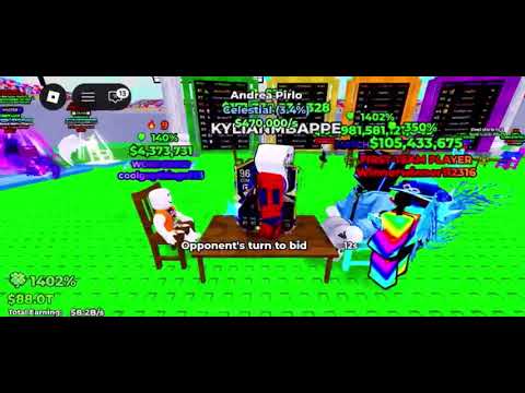 Bid For Soccer Cards live auction chairs on the Roblox floor