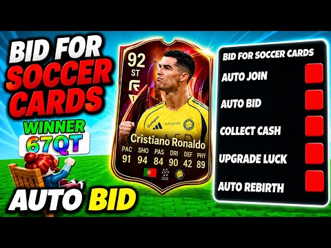 Bid For Soccer Cards auto bid script session on the auction floor